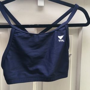 TYR bikini top blue Women’s swimsuit crisscross